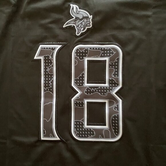 NFL Minnesota Vikings Justin Jefferson #18 Nike Mens Black Jersey Sz M - Picture 3 of 7